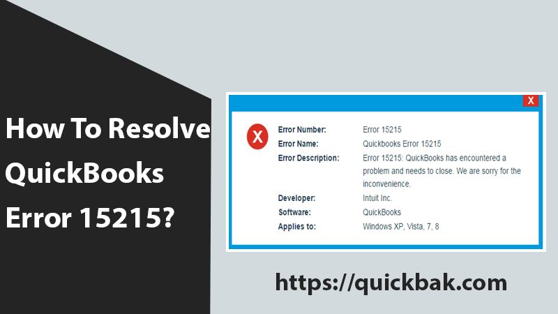 How To Resolve QuickBooks Error 15215?